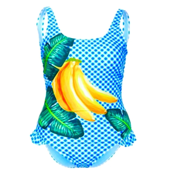 Juicy Couture Banana Ruffled Leg Opening NWOT Sz XL - Picture 1 of 14